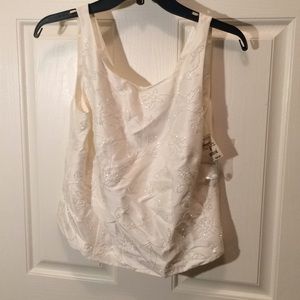 And Taylor cream beaded size 8 top